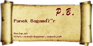 Panek Bagamér névjegykártya